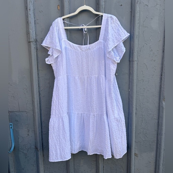 Tribal White Shift Dress, XL - Picture 2 of 10